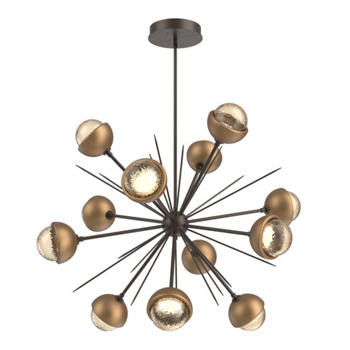Cabochon LED Chandelier in Flat Bronze (404|CHB0093-0B-FB-A-001-L3-NB)