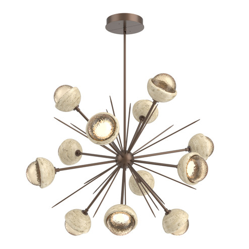 Cabochon LED Chandelier in Burnished Bronze (404|CHB0093-0B-BB-A-001-L3-TR)