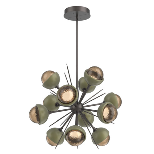 Cabochon LED Chandelier in Graphite (404|CHB0093-0A-GP-B-001-L1-GE)
