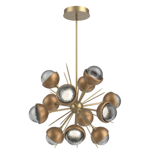 Cabochon LED Chandelier in Gilded Brass (404|CHB0093-0A-GB-S-001-L3-NB)