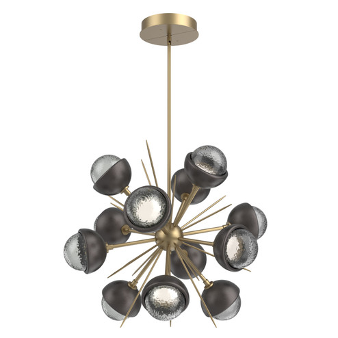 Cabochon LED Chandelier in Gilded Brass (404|CHB0093-0A-GB-S-001-L3-GP)