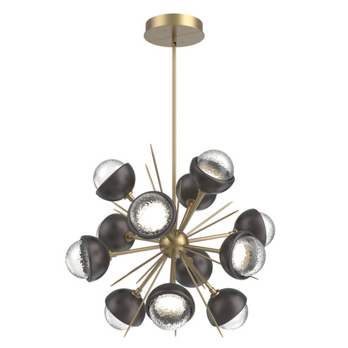Cabochon LED Chandelier in Gilded Brass (404|CHB0093-0A-GB-C-001-L3-GP)