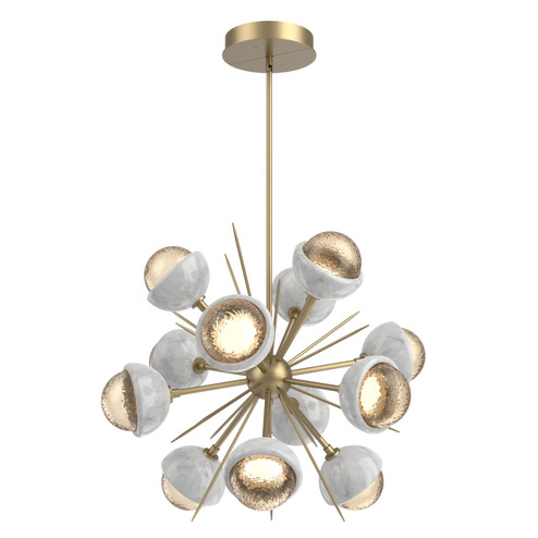 Cabochon LED Chandelier in Gilded Brass (404|CHB0093-0A-GB-A-001-L1-WM)