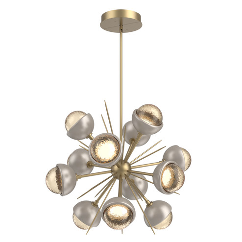 Cabochon LED Chandelier in Gilded Brass (404|CHB0093-0A-GB-A-001-L1-BS)