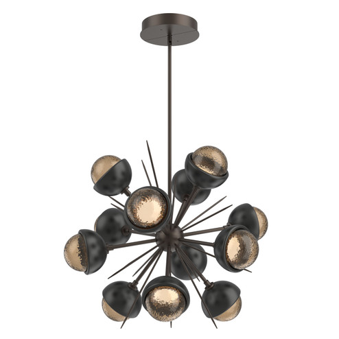 Cabochon LED Chandelier in Flat Bronze (404|CHB0093-0A-FB-B-001-L1-MB)