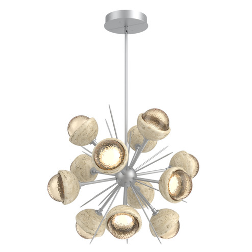 Cabochon LED Chandelier in Classic Silver (404|CHB0093-0A-CS-A-001-L3-TR)