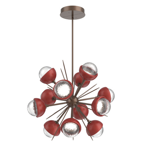 Cabochon LED Chandelier in Burnished Bronze (404|CHB0093-0A-BB-C-001-L1-RE)
