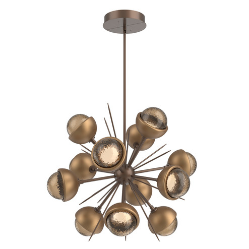 Cabochon LED Chandelier in Burnished Bronze (404|CHB0093-0A-BB-B-001-L1-NB)