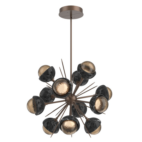 Cabochon LED Chandelier in Burnished Bronze (404|CHB0093-0A-BB-B-001-L1-BM)