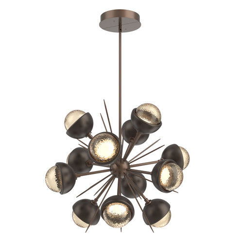 Cabochon LED Chandelier in Burnished Bronze (404|CHB0093-0A-BB-A-001-L3-FB)