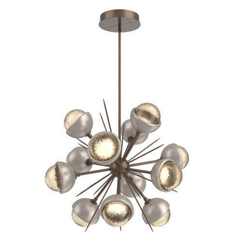 Cabochon LED Chandelier in Burnished Bronze (404|CHB0093-0A-BB-A-001-L3-BS)