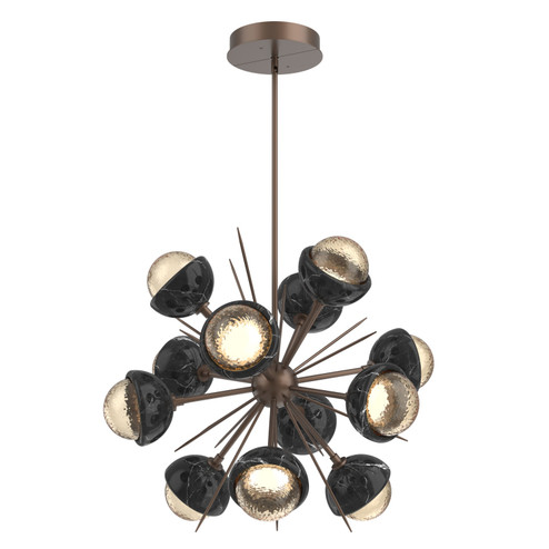 Cabochon LED Chandelier in Burnished Bronze (404|CHB0093-0A-BB-A-001-L1-BM)