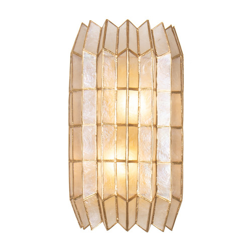 Fractal Two Light Wall Sconce in Oxidized Gold Leaf (33|522621OL)