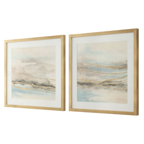 So Golden Landscape Prints Set/2 in Gold (52|32461)