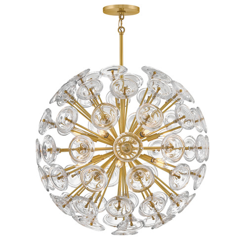 Maya LED Chandelier in Unlacquered Brass (138|FR46905UB)