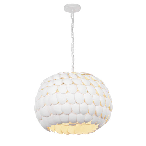 Talia Five Light Chandelier in Matte White (60|TAL-9404-MT)