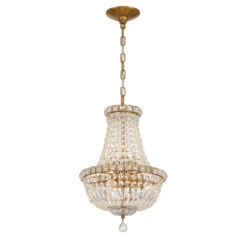Roslyn Five Light Chandelier in Aged Brass (60|ROS-A1006-AG-CL-MWP)