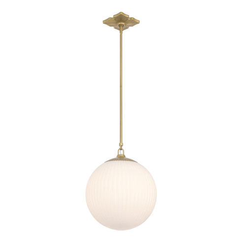 Orly One Light Pendant in Aged Brass (60|ORY-1007-AG-WH)