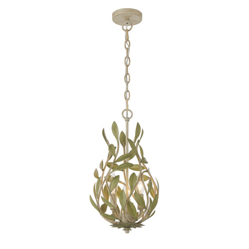Broche Three Light Chandelier in Champagne Green Tea (60|565-CT)