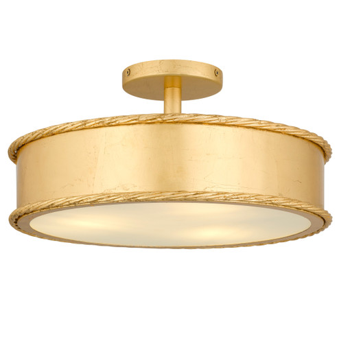 Mara Three Light Semi-Flush Mount in Gold Leaf (10|MARA1616GFL)