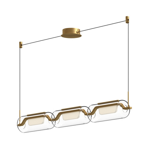 Hilo LED Linear Pendant in Brushed Gold (347|LP28543-BG-UNV)