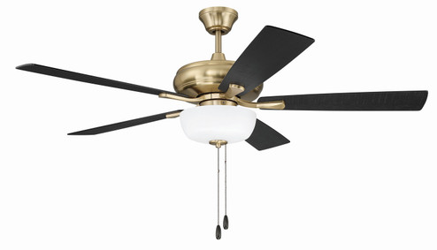 EOS 2 Light Frosted White Bowl 52'' Ceiling Fan 52'' Ceiling Fan in Satin Brass (46|ECF211SB5-BWNFB)
