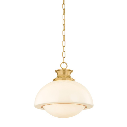 Celine One Light Pendant in Aged Brass (428|H1090701-AGB)