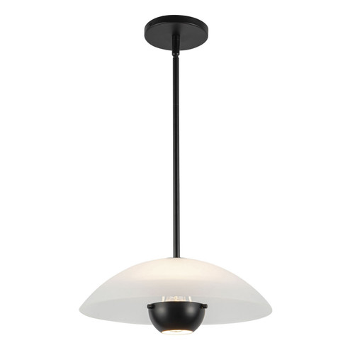 Umbra One Light Pendant in Opal Glass/Black (347|PD11914-OP/BK)