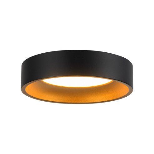 Nix LED Flush Mount in Black/Gold (347|FM0702605BKGD)