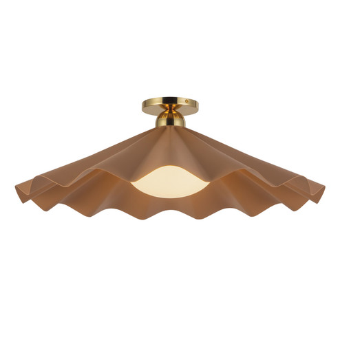 Furrow One Light Semi-Flush Mount in Peach (452|SF354125PEC)