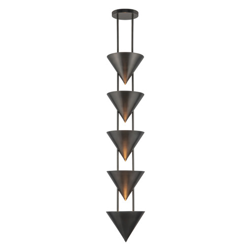 Versus Five Light Pendant in Aged Steel (452|PD341548STA)