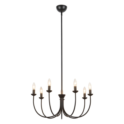 Ember Seven Light Chandelier in Matte Black (452|CH419726MB)