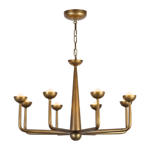 Spade LED Chandelier in Vintage Brass (452|CH313830VB)