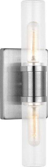 Keaton Two Light Vanity in Brushed Nickel/Brushed Nickel (454|4465002CF-962)