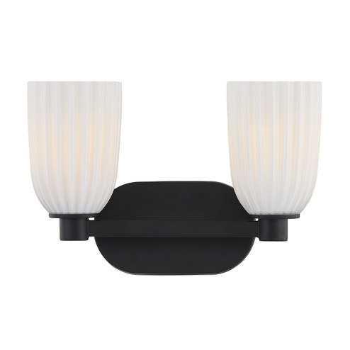 Baldwin Two Light Bathroom Vanity in Matte Black (51|8-1245-2-BK)