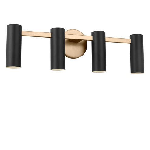 Zentro Four Light Vanity in Satin Brass (1|GLV2084SB)