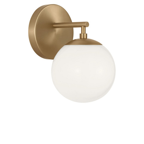 Nube One Light Vanity in Satin Brass (1|GLV1831SBE)
