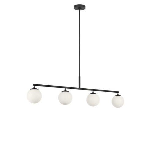 Nube Four Light Linear Chandelier in Midnight Black (1|GLC1814MBK)