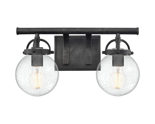 Downtown Urban Two Light Bath Vanity in Weathered Zinc (405|416-2W-WZ-G204-6)