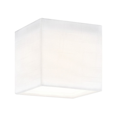 Textile LED Flush-Mount in White Linen Fabric (102|FAB-5669-WHTE)