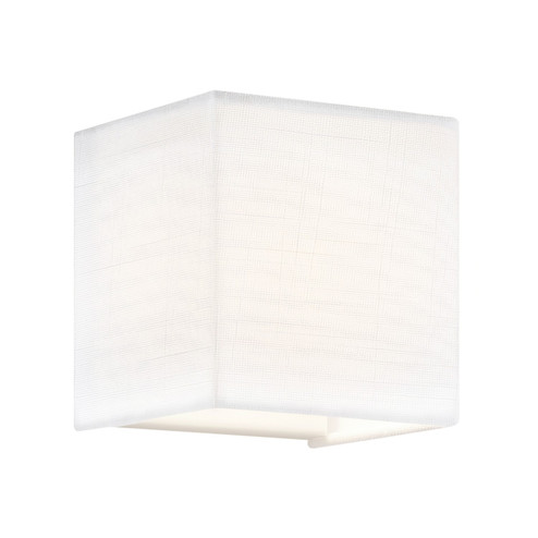 Textile LED Wall Sconce in White Linen Fabric (102|FAB-5661-WHTE)