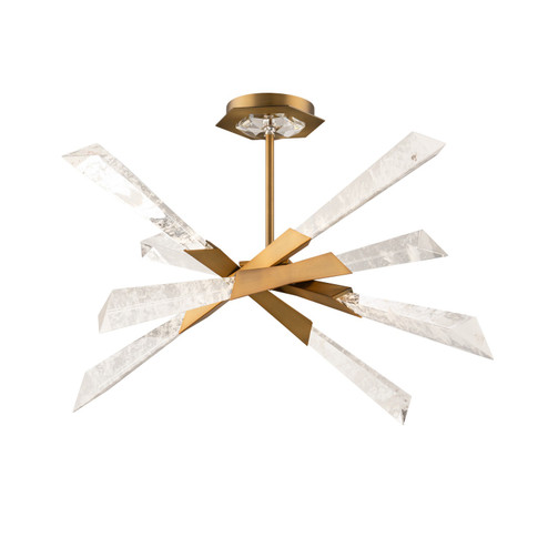 Solitude LED Flush Mount in Aged Brass (529|BFM31428C-AB)