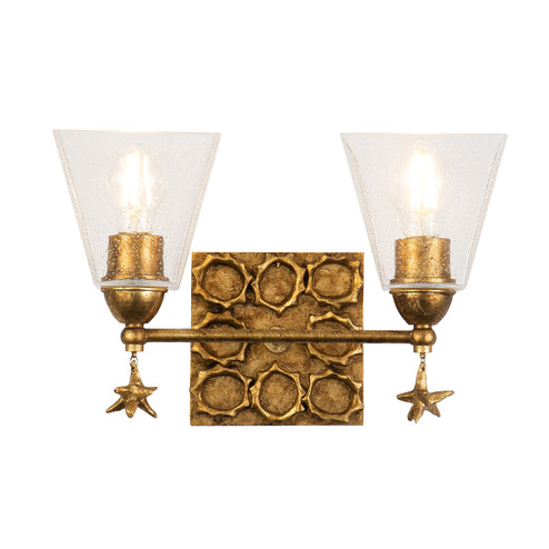 Star Two Light Vanity in Gold Leaf (175|BB1002G-2)