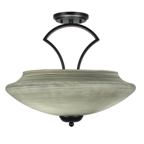 Zilo Three Light Semi-Flush Mount in Matte Black (200|565-MB-688)