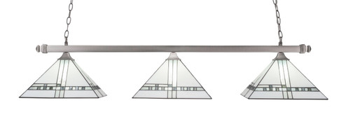 Square/Square Three Light Bar in Brushed Nickel (200|403-BN-955)