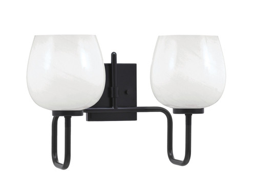 Sandia Two Light Bath Bar in Matte Black (200|6222-MB-4811)