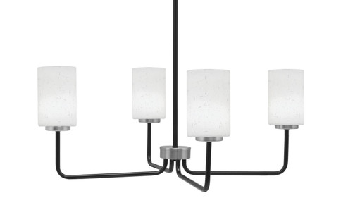Sandia Four Light Chandelier in Matte Black & Graphite (200|6204-MBGP-310)