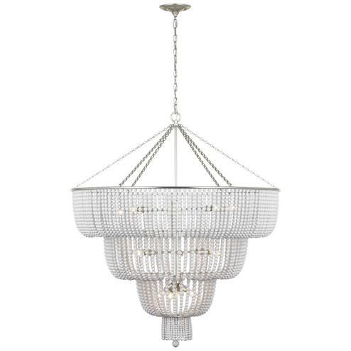 Jacqueline LED Chandelier in Burnished Silver Leaf (268|ARN 5303BSL-WG)