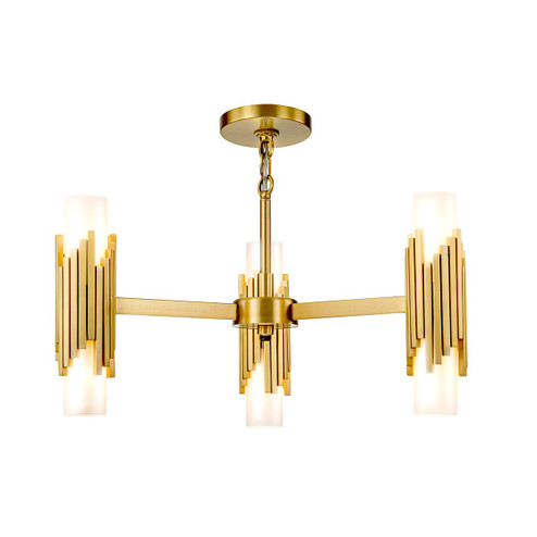 Marvel Six Light Pendant in Aged Brass (175|CH30209AB-3)