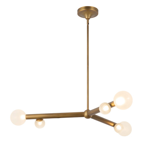 Reese LED Chandelier in Vintage Brass/Opal Glass (347|CH32841-VB/OP)